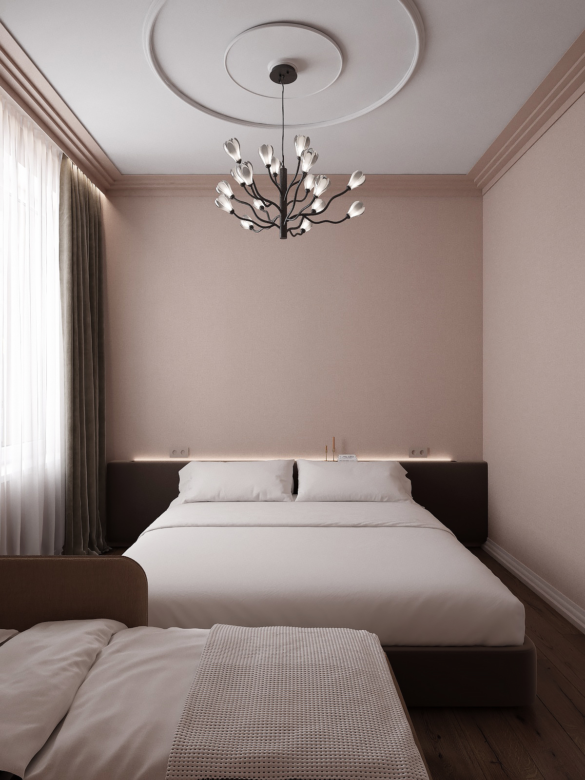 Спальная комната - элегантный интерьер